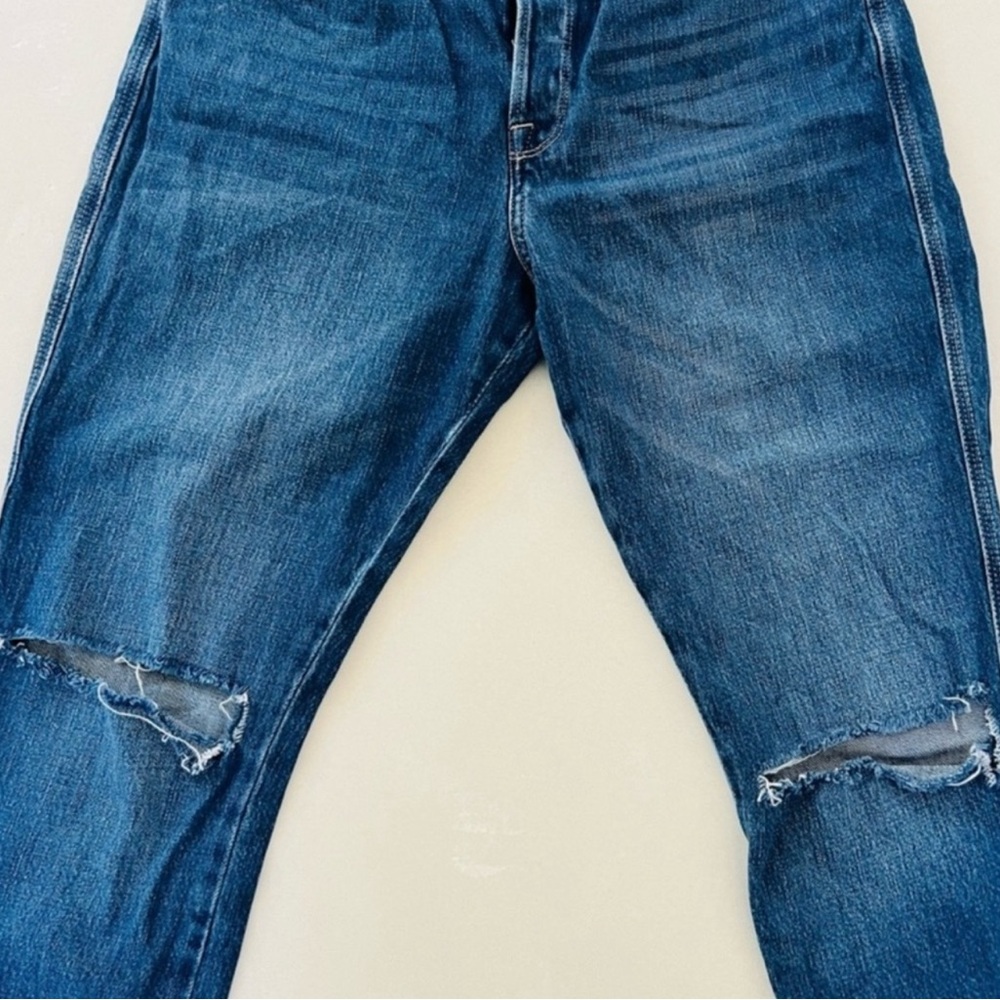 Frame Original Kessler Rips High Rise Distressed Straight Leg Jeans 30 - Picture 3 of 5